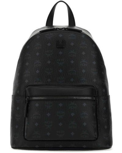 MCM Printed Canvas Stark Backpack - Black