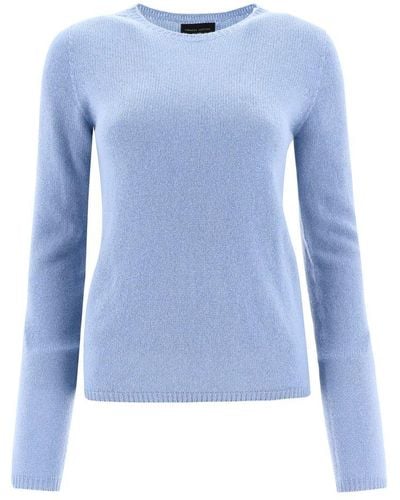 Roberto Collina Long Sleeved Knitted Sweater - Blue