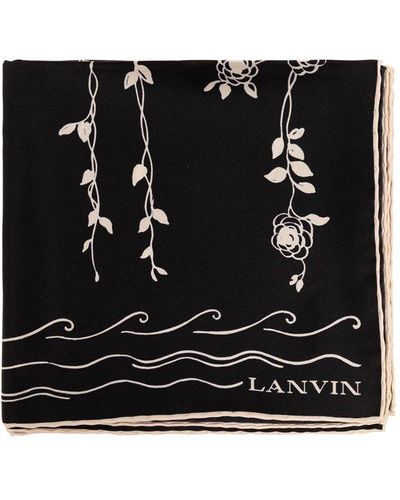 Lanvin Silk Scarf, - Black