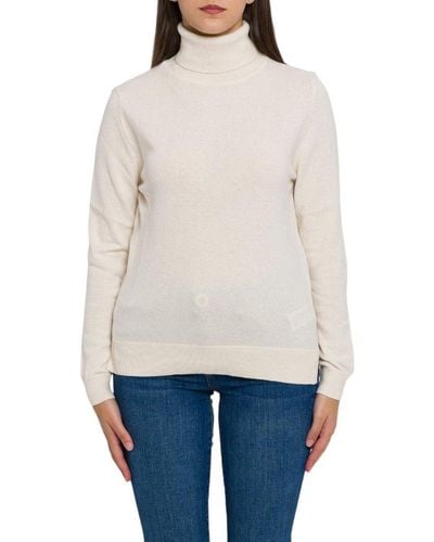 Barbour Roll-neck Knitted Jumper - White