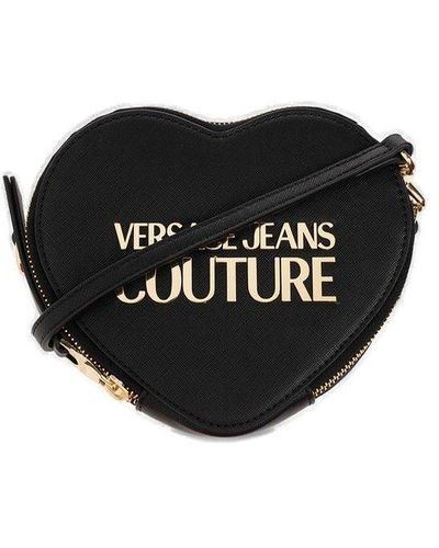 Versace Heart-shaped Shoulder Bag - Black