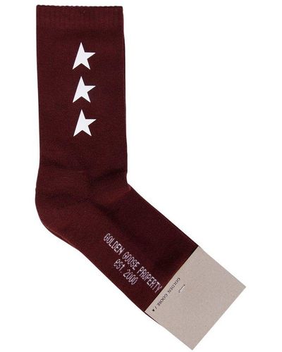 Golden Goose Star Detailed Socks - Purple