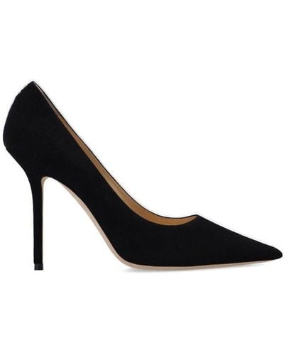 Jimmy Choo Love 100 Pointed Toe Court Shoes - Black