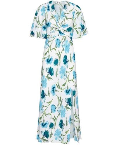 Diane von Furstenberg Bessie Floral Printed Dress - Blue