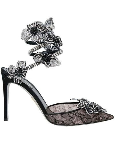 Rene Caovilla René Caovilla Floriane Embellished Court Shoes - Black