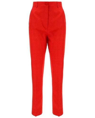 Dolce & Gabbana Cropped High-waisted Jeans - Red