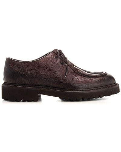 Doucal's Almond Toe Lace-up Shoes - Brown