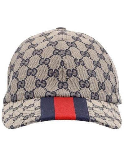 Gucci Monogrammed Baseball Cap - Grey