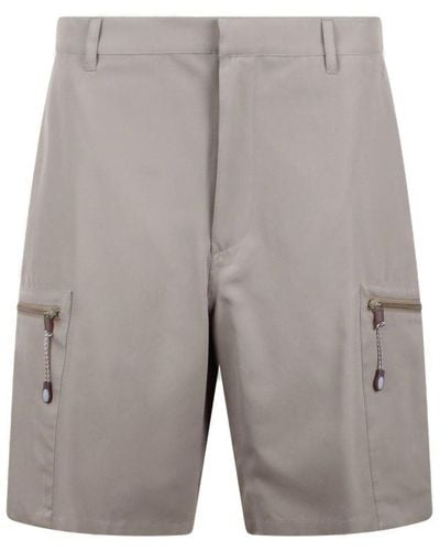Dior Zip Detailed Bermuda Shorts - Grey
