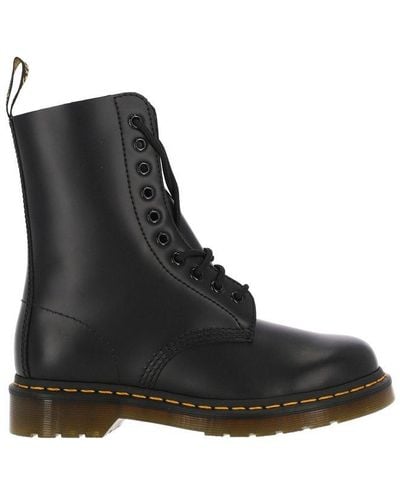 Dr. Martens 1490 Round Toe Lace-up Boots - Black