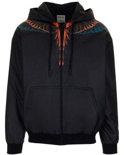 Marcelo Burlon Black "icon Wings" Windbreaker