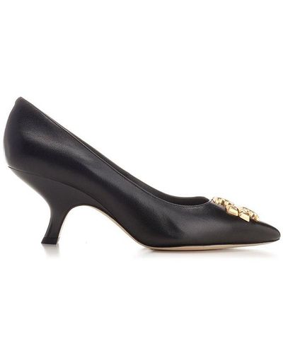Tory Burch Eleanor Pointed Toe Pumps - Black