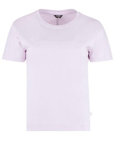 K-Way Crewneck Short-sleeved T-shirt - Purple