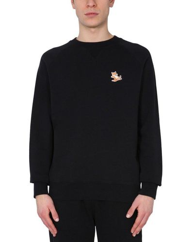 Maison Kitsuné Chillax Fox Patch Classic Sweatshirt - Black