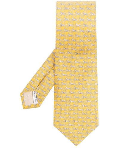 Ferragamo Silk Tie - Yellow