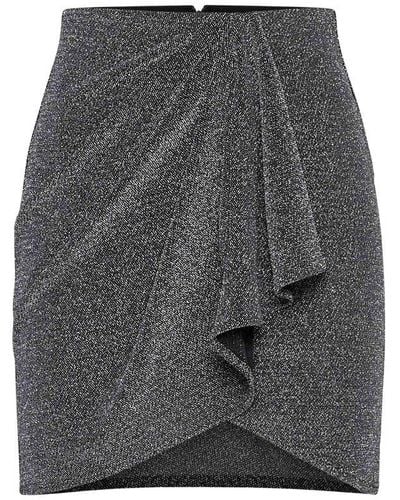Isabel Marant Bergen Glittery Nylon Miniskirt - Grey
