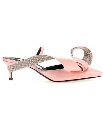 Sergio Rossi Marquise Embellished Pointed Toe Court Shoes - Pink