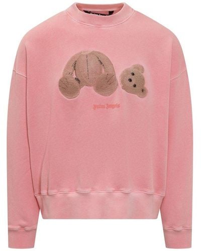 Palm Angels Teddy Bear Patch Sweatshirt - Pink