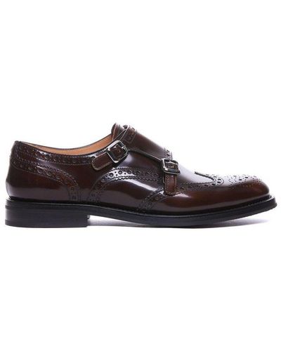 Church's Lana Monk Brogue Detailed Loafers - Brown