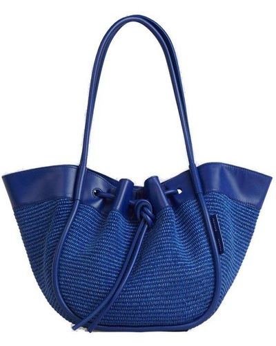 Proenza Schouler Ruched Drawstring Shopper Bag - Blue