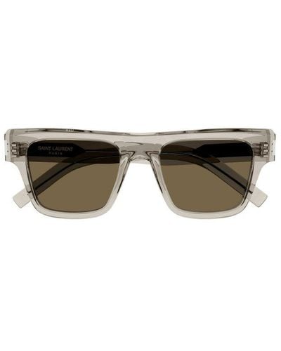 Saint Laurent Square Frame Sunglasses - Natural