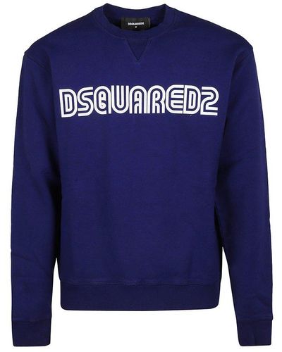 DSquared² Logo Crew-neck Sweatshirt - Blue