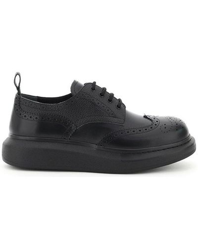 Alexander McQueen Oversize Derby Shoes - Black