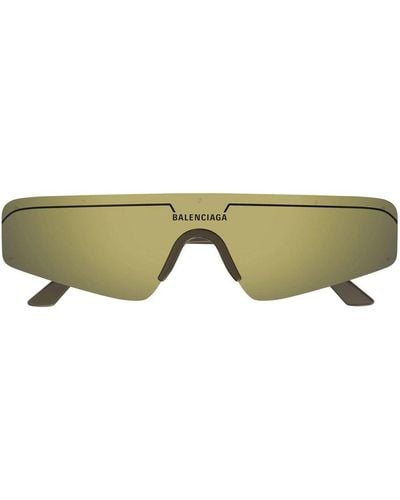 Balenciaga Ski Rectangular Frame Sunglasses - Green