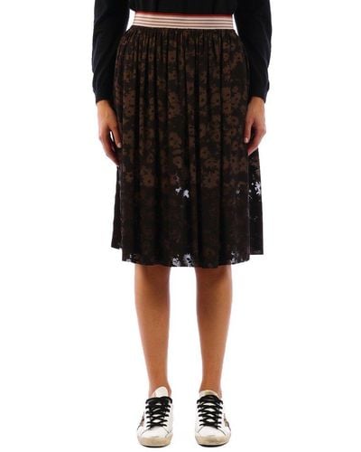 Stella McCartney Flowered Skirt - Black