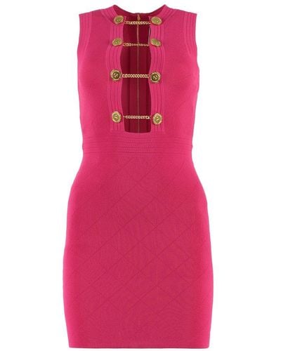 Elisabetta Franchi Knit Mini-Dress - Pink