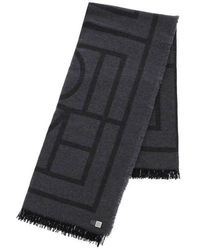 Toteme silk scarf with striped monogram – AUMI 4