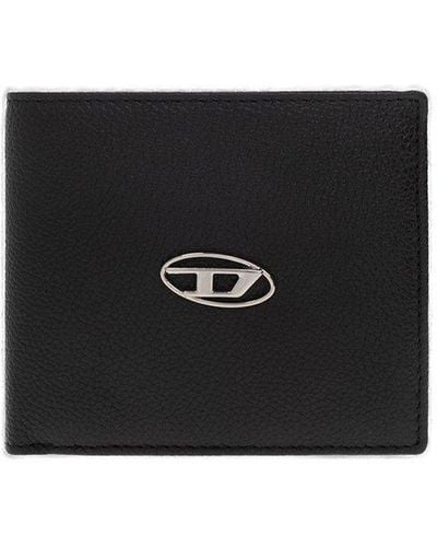 DIESEL Bi-fold Coin S Leather Wallet - Black