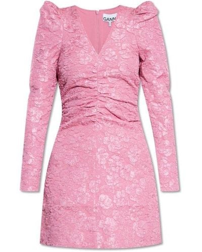 Ganni Mini Dresses - Pink
