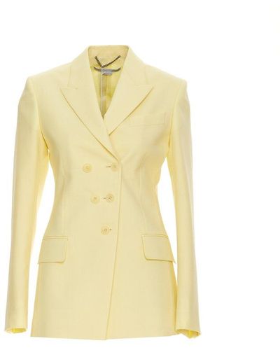 Stella McCartney Double Breasted Tailored Jacket - Yellow