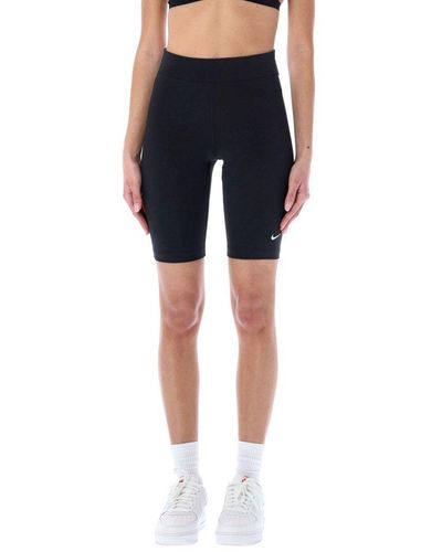 Nike Essential Logo Embroidered Bike Shorts - Black