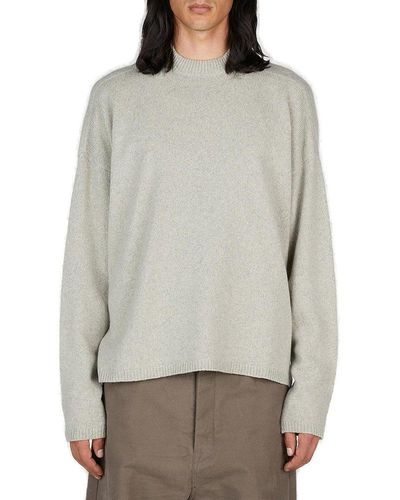 Rick Owens Banana Cut-out Detailed Sweater - Grey