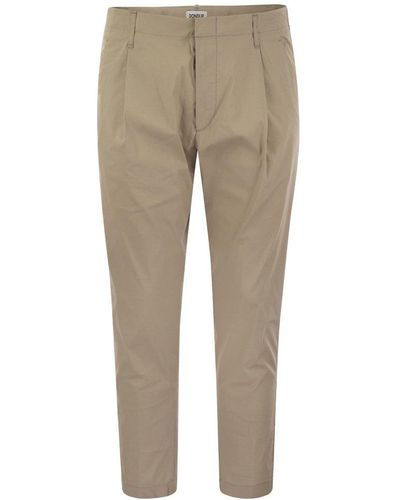 Dondup Pleated Tailored Trousers - Natural
