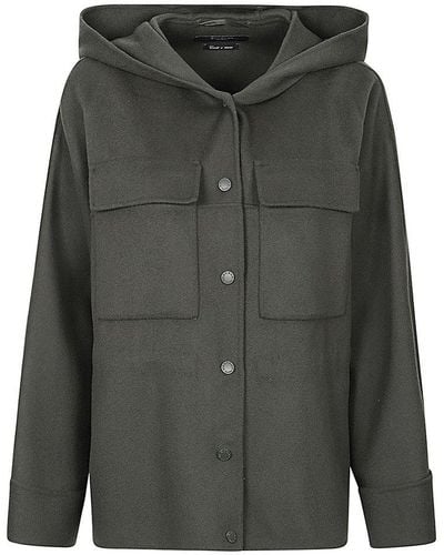 Weekend by Maxmara Relaxed Fit Hooded Parka - Gray