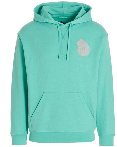Objects IV Life Abstract-printed Drawstring Hoodie - Green