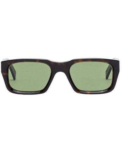 Retrosuperfuture Augusto 3627 Rectangular Frame Sunglasses - Green