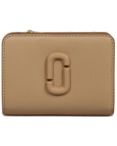 Marc Jacobs The Leather J Marc Mini Compact Wallet - Brown