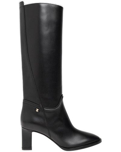 Ferragamo 'toren' Heeled Boots - Black