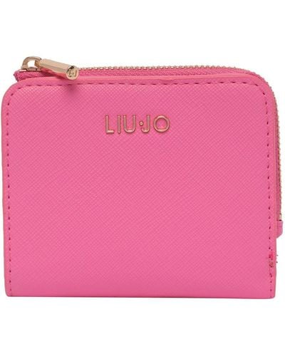 Liu Jo Logo Zip Wallet - Pink