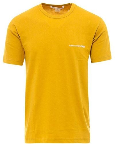 Comme des Garçons Comme Des Garçons Shirt Logo Printed Crewneck T-shirt - Yellow
