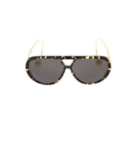 Bottega Veneta Pilot Frame Sunglasses - Black