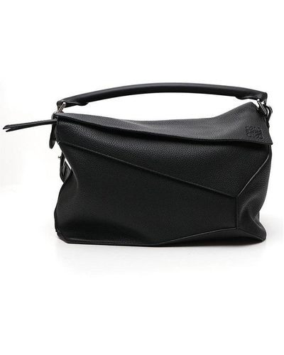Loewe Puzzle Edge Large Shoulder Bag - Black