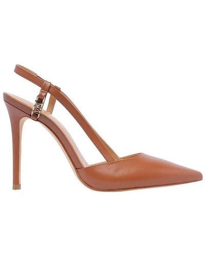 MICHAEL Michael Kors Pointed Toe Slingback Court Shoes - Brown