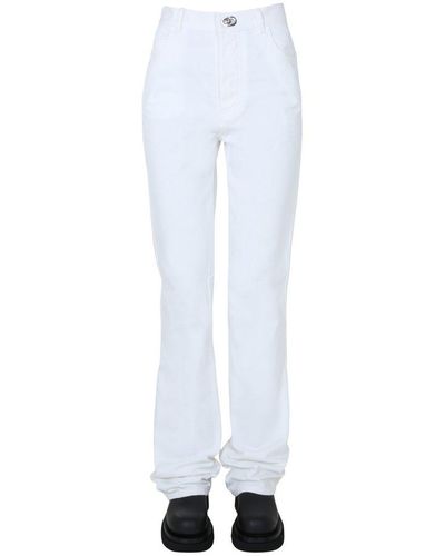Bottega Veneta Straight Leg Jeans - White