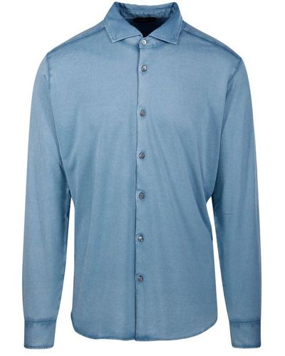 Roberto Collina Collared Long-sleeve Shirt - Blue