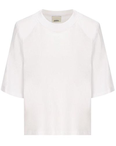 Isabel Marant Padded Shoulder Crewneck T-shirt - White